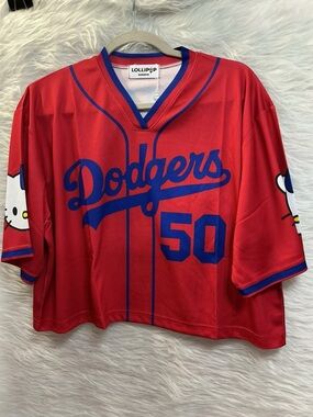 Dodgers Red & Blue Jersey Top